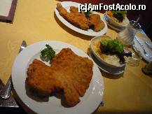 [P28] Viena - două şniţele vieneze cât farfuriile. Fragede şi crocante, cu o salată delicioasă, udate de o berică... mmmm... Am felicitat bucătarul! » foto by Dragoș_MD
 - 
<span class="allrVoted glyphicon glyphicon-heart hidden" id="av222062"></span>
<a class="m-l-10 hidden" id="sv222062" onclick="voting_Foto_DelVot(,222062,461)" role="button">șterge vot <span class="glyphicon glyphicon-remove"></span></a>
<a id="v9222062" class=" c-red"  onclick="voting_Foto_SetVot(222062)" role="button"><span class="glyphicon glyphicon-heart-empty"></span> <b>LIKE</b> = Votează poza</a> <img class="hidden"  id="f222062W9" src="/imagini/loader.gif" border="0" /><span class="AjErrMes hidden" id="e222062ErM"></span>