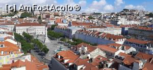 P03 [OCT-2020] Privelişte spre Praça Dom Pedro IV (Rossio) de la punctul de belvedere amenajat deasupra Elevador de Santa Justa