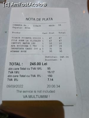 [P10] Restaurant Cireșica, Olimp; nota de plată în prima seară » foto by crismis
 - 
<span class="allrVoted glyphicon glyphicon-heart hidden" id="av1332598"></span>
<a class="m-l-10 hidden" id="sv1332598" onclick="voting_Foto_DelVot(,1332598,3506)" role="button">șterge vot <span class="glyphicon glyphicon-remove"></span></a>
<a id="v91332598" class=" c-red"  onclick="voting_Foto_SetVot(1332598)" role="button"><span class="glyphicon glyphicon-heart-empty"></span> <b>LIKE</b> = Votează poza</a> <img class="hidden"  id="f1332598W9" src="/imagini/loader.gif" border="0" /><span class="AjErrMes hidden" id="e1332598ErM"></span>