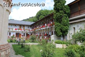 [P13] Mănăstirea Arnota, Corpul de Chilii,  cerdacurile și prispele din lemn sunt acoperite de mulțime de mușcate multicolore, &icirc;n plan apropiat este intrarea la Paraclis » foto by mprofeanu
 - 
<span class="allrVoted glyphicon glyphicon-heart hidden" id="av1199118"></span>
<a class="m-l-10 hidden" id="sv1199118" onclick="voting_Foto_DelVot(,1199118,3860)" role="button">șterge vot <span class="glyphicon glyphicon-remove"></span></a>
<a id="v91199118" class=" c-red"  onclick="voting_Foto_SetVot(1199118)" role="button"><span class="glyphicon glyphicon-heart-empty"></span> <b>LIKE</b> = Votează poza</a> <img class="hidden"  id="f1199118W9" src="/imagini/loader.gif" border="0" /><span class="AjErrMes hidden" id="e1199118ErM"></span>