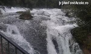 P16 [JUL-2014] Imaginea cascadei de pe a doua platformă-punct de belvedere. Cascada Rinului, Neuhausen, cantonul Schaffhausen, Elveția. 