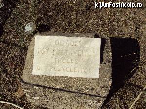 [P22] Asklepion - piatra tholos care atestă paternitatea lui Policlet cel Tânăr.  » foto by Carmen Ion
 - 
<span class="allrVoted glyphicon glyphicon-heart hidden" id="av689284"></span>
<a class="m-l-10 hidden" id="sv689284" onclick="voting_Foto_DelVot(,689284,5137)" role="button">șterge vot <span class="glyphicon glyphicon-remove"></span></a>
<a id="v9689284" class=" c-red"  onclick="voting_Foto_SetVot(689284)" role="button"><span class="glyphicon glyphicon-heart-empty"></span> <b>LIKE</b> = Votează poza</a> <img class="hidden"  id="f689284W9" src="/imagini/loader.gif" border="0" /><span class="AjErrMes hidden" id="e689284ErM"></span>