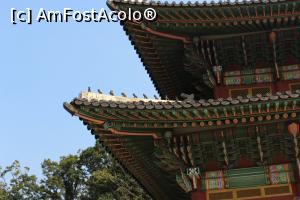 [P11] Seoul, Palatul Cheangdeok, Sala Tronului, detaliu acoperiș în care se văd culorile dancheongului și cele zece statuete, semne regale » foto by mprofeanu
 - 
<span class="allrVoted glyphicon glyphicon-heart hidden" id="av791203"></span>
<a class="m-l-10 hidden" id="sv791203" onclick="voting_Foto_DelVot(,791203,16707)" role="button">șterge vot <span class="glyphicon glyphicon-remove"></span></a>
<a id="v9791203" class=" c-red"  onclick="voting_Foto_SetVot(791203)" role="button"><span class="glyphicon glyphicon-heart-empty"></span> <b>LIKE</b> = Votează poza</a> <img class="hidden"  id="f791203W9" src="/imagini/loader.gif" border="0" /><span class="AjErrMes hidden" id="e791203ErM"></span>